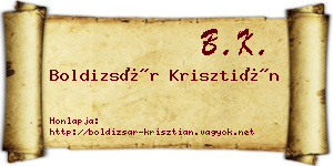 Boldizsár Krisztián névjegykártya