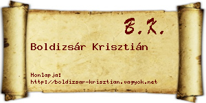 Boldizsár Krisztián névjegykártya