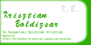 krisztian boldizsar business card
